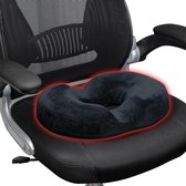 SWISS-BED ® - Donut Zitkussen - Memory Foam - Ergonomisch Ringkussen - Zwangerschap / Auto / Rolstoel - Zwart