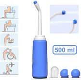 Vitamo™ Mobiele Bidet 500ml + 2 Sproeikoppen - Opbergzak - Draagbare Handdouche - Shattaf - Bespaar toiletpapier - Complete set