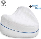 FYBRE Kniekussen voor in Bed - extra Hoes - Zijslaapkussen - Beenkussen Orthopedisch - Zwangerschapskussen - Traagschuim