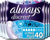 Always Discreet Incontinentieverbanden voor Urineverlies - Maat Long Plus - 40 Stuks