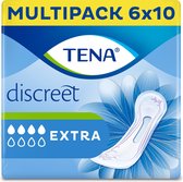 TENA Discreet Extra verbanden - 6 x 10 stuks - voor urineverlies (incontinentie)