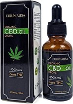 CBD Olie 15 procent - ontspanning - 100% organic - 5000mg - 30ml - Biologisch - ETRUN ALISA