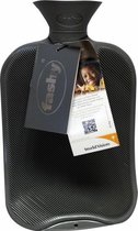 Fashy warm water kruik - dubbelzijdig geribbeld - grijs - 2 liter