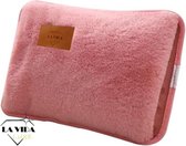 LaVidaLuxe® Elektrische warmwaterkruik - Roze - CE Gecertificeerd - Elektrische kruik - Warmwaterkruik - Handwarmer - Oplaadbare kruik - Bear