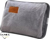 LaVidaLuxe® Elektrische warmwaterkruik - Grijs - CE Gecertificeerd - Elektrische kruik - Warmwaterkruik - Handwarmer - Oplaadbare kruik - Bear