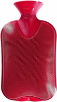 Fashy warm water kruik - dubbelzijdig geribbeld - cranberry - 2 liter