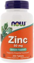 Now Foods, Zinc, 50 mg, 250 tabletten