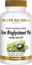 Golden Naturals IJzer Bisglycinaat Plus (60 veganistische capsules)
