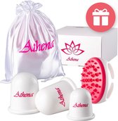 Premium Cellulite Cups - Cellulite Massage Apparaat - Cellulitis massage roller - Cupping Set - Vacuüm Massage cups - Massage Borstel | Athena