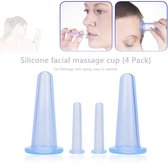 Face cupping set - Blauw - 4 stuks - Rejuvenating - gezichtsmassage - Anti aging - Facial cupping - gezichtsverzorging