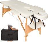 2 zones mobiele massagetafel 5cm + draagtas beige 401462