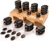 Hot stone full body massage set 36 stuks - hot stones - massage stenen - hot stone verwarmer