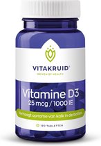 VitaKruid Vitamine D3 25 mcg 120 tabletten