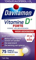 Davitamon Vitamine D3 Forte - vitamine D3 volwassenen - Smelttablet 75 stuks