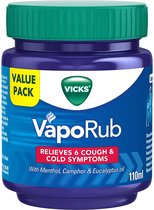 Vicks VapoRub XL - Inhalatiezalf Tegen Verkoudheidsklachten & Griepklachten - 1x110ML