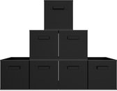 SWILIX ® Multifunctioneel Opbergmand / Opbergbox - kast organizer - 7 Stuks - 20 L - Zwart