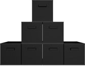 SWILIX ® Multifunctioneel Opbergmand / Opbergbox - kast organizer - 7 Stuks - 20 L - Zwart
