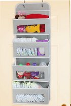 Over de deur hangende wandorganizer - Ruimtebesparende Hangende Opbergzak Met 4 Vakken - Deurhaken - Opbergtassen - Hangende opberger - Baby organizer -