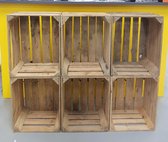 Fruitkist - Houten kistjes  - 50 x 40 x 30 cm - per 3 stuks - vintage - 60 liter