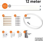 Artiteq Schilderij Ophangsysteem 12 METER CLICK RAIL OPHANGSET / WIT PRIMER RAL 9016