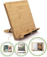 LeafU® Leesboek Standaard - Bamboe Boekenstandaard -  Kookboekstandaard - iPad Standaard/Tablet Standaard - Boekenhouder - Book holder