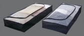 2 stuks Kleding opbergzak grijs onder bank - opberg organizer onder bed 100x45x20cm