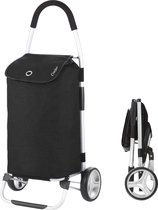 ShoppingCruiser® ‘Foldable’ Boodschappentrolley | Opvouwbare boodschappenwagen |Afneembare boodschappentas | Koelvak | Zwart