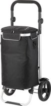 Shoppingcruiser ® ‘Allround’ Boodschappentrolley | Boodschappenwagen met koelvak | Afneembare schoudertas | Waterafstotend | Zwart