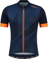Rogelli Dusk Fietsshirt Heren Blauw/Oranje - Maat L