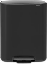 Brabantia Bo Prullenbak - 2 x 30 l - Matt Black