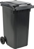 Kunststof Kliko Afval Rolcontainer Mini container - 240 liter - Grijs