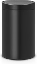 Brabantia Touch Bin Prullenbak - 40 l - Matt Black