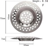 Korfplug - 1 Stuk - RVS Afvoerstop - Afvoerzeef - Gootsteenzeef - Afvoerplug - Zeefje - Keuken - Korfzeef - Zeefje voor in de spoelbak - Keuken - Luxe afvoerstop - Gootsteenstop - Zeef voor gootsteen - Plug