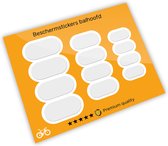 Beschermstickers balhoofd, racefiets en mountainbike, transparant, 12-delig