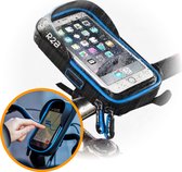 R2B Telefoonhouder fiets waterdicht met 360 graden rotatie - Ook voor scooter & motor - Gsm houder fiets - Zwart/Blauw