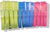 Plastic Knijpers | Plastic Wasknijpers | Kunststof Wasknijpers |  Plastic Clothes Pins | Wassen | Ophangen | 1 set = 24 knijpers in diverse kleuren