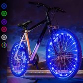 BOTC LED Spaakverlichting - Fiets Licht - Lichtsnoer Fietswiel - 20 Leds - 2meter - 1 fietswiel  - Blauw - LBA11207