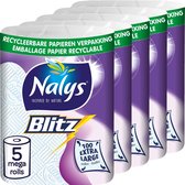 Nalys Blitz  Keukenpapier - 3 lagen - 5 rollen - Papieren Verpakking