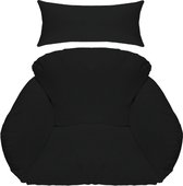 Rijoka Hangstoel Kussen - 5delig | Zwart