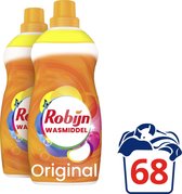 Robijn Klein & Krachtig Color Vloeibaar Wasmiddel - 2 x 34 wasbeurten - Voordeelverpakking