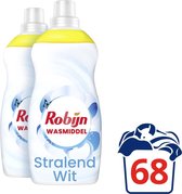 Robijn Klein & Krachtig Classics Stralend Wit Vloeibaar Wasmiddel - 2 x 34 wasbeurten - Voordeelverpakking