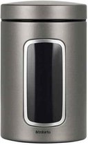 Brabantia Voorraadbus - 1,4 l - Platinum - Met venster