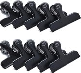 Bangosa® Vershoudclips - Afsluitclips - Vershoud knijpers -Zaksluiter - Vershoudklemmen - RVS - 10 stuks