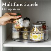 Ronddraaiend Draaiplateau staand - GROOT - Draaischijf - Kruidenrek - Keukenkastorganizer - Lazy Susan Draaiplateau - Kruiden Organizer - Aanrecht Organizer - Draaiplateau Rond - Keuken Opbergers - Gootsteen Organiser - 24 cm - Bwa Commerce