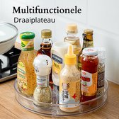 Ronddraaiend Draaiplateau staand - Medium - Draaischijf - Kruidenrek - Keukenkastorganizer - Lazy Susan Draaiplateau - Kruiden Organizer - Aanrecht Organizer - Draaiplateau Rond - Keuken Opbergers - Gootsteen Organiser - 24 cm - Bwa Commerce