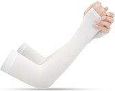 BOTC Compression Sleeve - Compressie Arm Mouwen - Armwarmers met UV-bescherming - Wit - 38-40cm