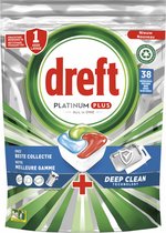 Dreft Platinum Plus All In One Vaatwastabletten - Deep Clean - Voordeelverpakking 4 x 38 stuks