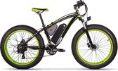 Rich Bit - Elektrische fiets - Elektrische mountainbike - Elektrische fatbike - 26 inch banden - Shimano 21 speed - 1000w uitneembare accu - mobiele telefoonhouder plus usb oplader - voor alle terreinen geschikt -