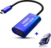 HDMI Game Capture Card - Video Capture - HDMI naar USB C- 4k - 1080P HD - Nintendo Switch - Streamen - Met USB Adapter