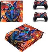 PS4 Pro Skin - Console Skin - Fortnite - 1 console en 2 controller stickers